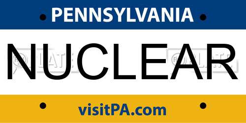 NUCLEAR Pennsylvania License Plate