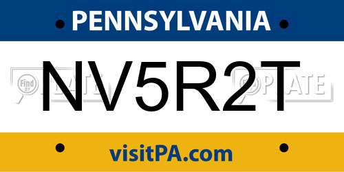 NV5R2T Pennsylvania License Plate