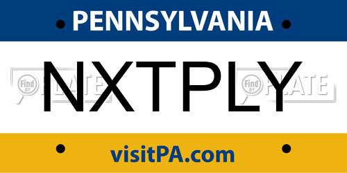 NXTPLY Pennsylvania License Plate