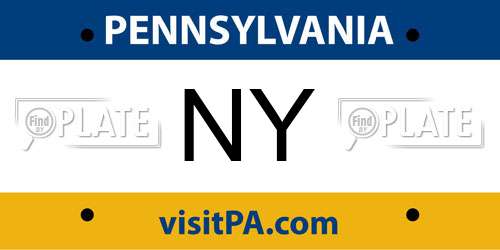 NY Pennsylvania License Plate