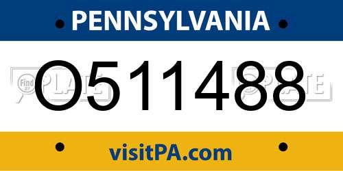 O511488 Pennsylvania License Plate