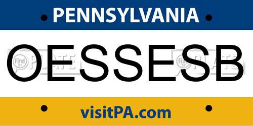 OESSESB Pennsylvania License Plate