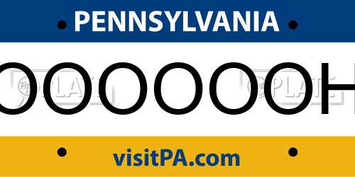 OOOOOOH Pennsylvania License Plate