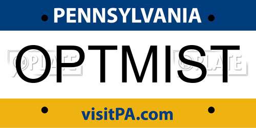 OPTMIST Pennsylvania License Plate