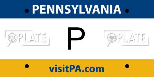 P Pennsylvania License Plate