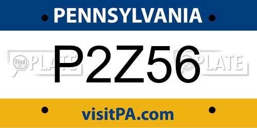 P2Z56 Pennsylvania License Plate