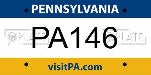 PA146 Pennsylvania License Plate