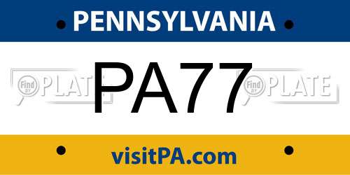 PA77 Pennsylvania License Plate