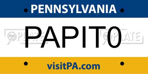 PAPIT0 Pennsylvania License Plate
