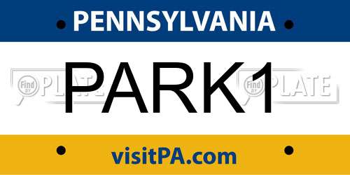 PARK1 Pennsylvania License Plate