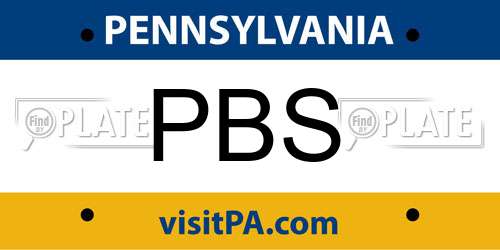 PBS Pennsylvania License Plate