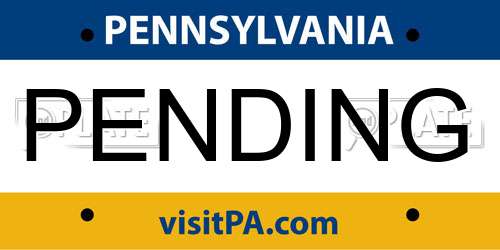 PENDING Pennsylvania License Plate
