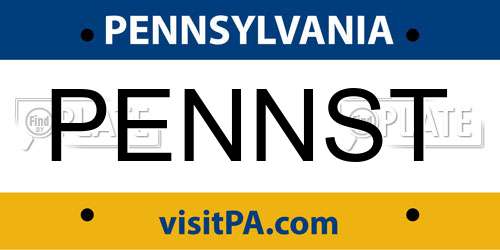 PENNST Pennsylvania License Plate