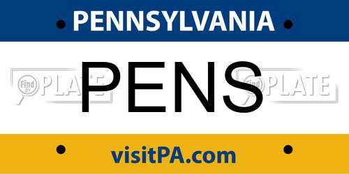 PENS Pennsylvania License Plate