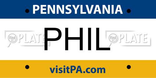 PHIL Pennsylvania License Plate