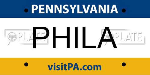 PHILA Pennsylvania License Plate
