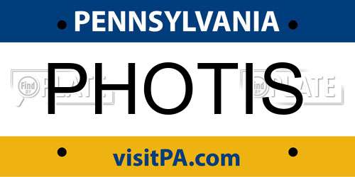 PHOTIS Pennsylvania License Plate