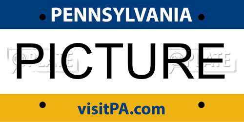 PICTURE Pennsylvania License Plate