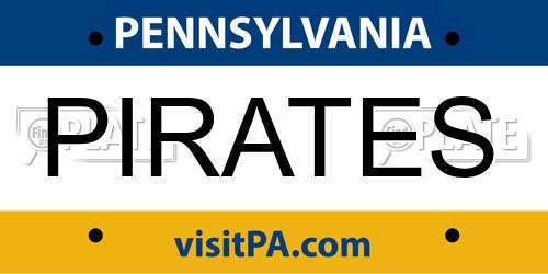 PIRATES Pennsylvania License Plate