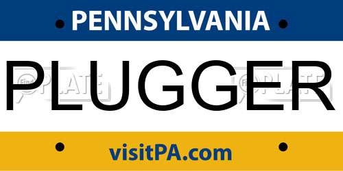 PLUGGER Pennsylvania License Plate