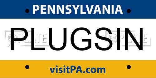 PLUGSIN Pennsylvania License Plate