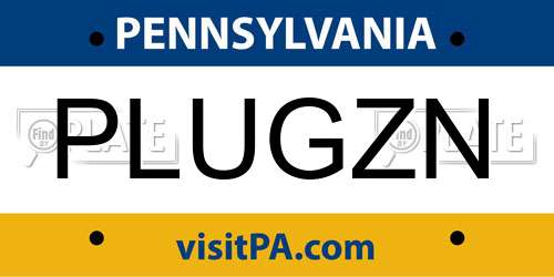 PLUGZN Pennsylvania License Plate