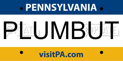 PLUMBUT Pennsylvania License Plate