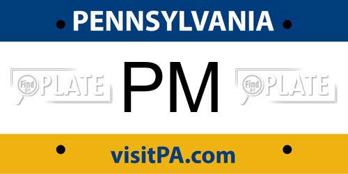 PM Pennsylvania License Plate