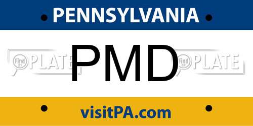 PMD Pennsylvania License Plate