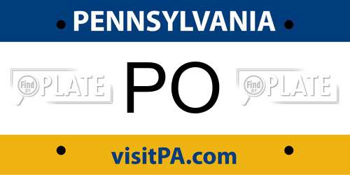 PO Pennsylvania License Plate