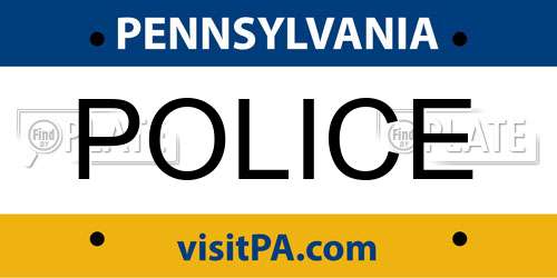 POLICE Pennsylvania License Plate