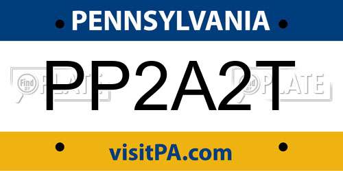 PP2A2T Pennsylvania License Plate