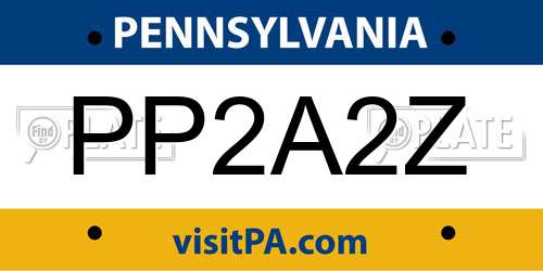 PP2A2Z Pennsylvania License Plate