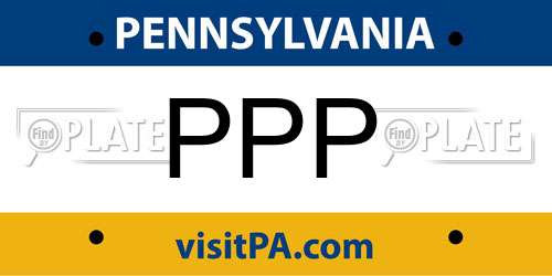 PPP Pennsylvania License Plate