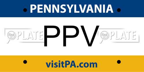 PPV Pennsylvania License Plate