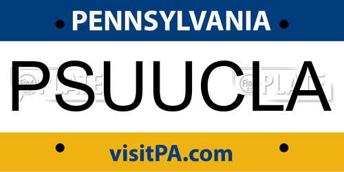 PSUUCLA Pennsylvania License Plate