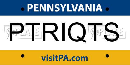 PTRIQTS Pennsylvania License Plate