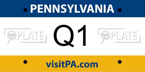 Q1 Pennsylvania License Plate