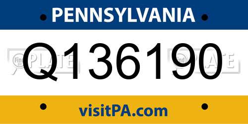 Q136190 Pennsylvania License Plate