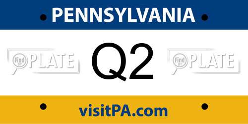 Q2 Pennsylvania License Plate