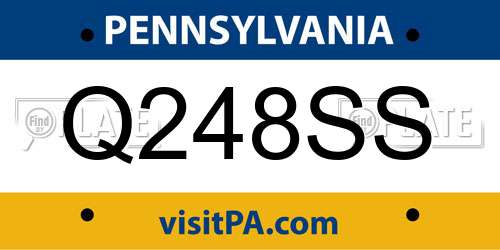 Q248SS Pennsylvania License Plate