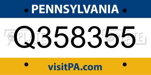 Q358355 Pennsylvania License Plate