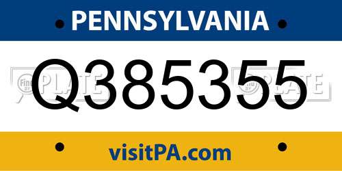 Q385355 Pennsylvania License Plate