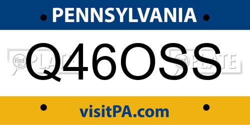 Q46OSS Pennsylvania License Plate