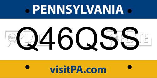 Q46QSS Pennsylvania License Plate