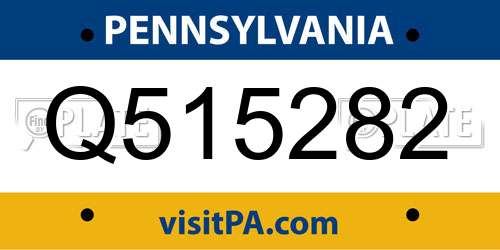 Q515282 Pennsylvania License Plate