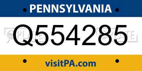 Q554285 Pennsylvania License Plate