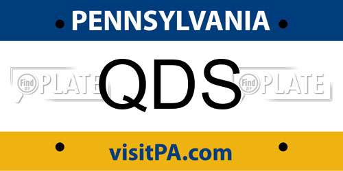 QDS Pennsylvania License Plate