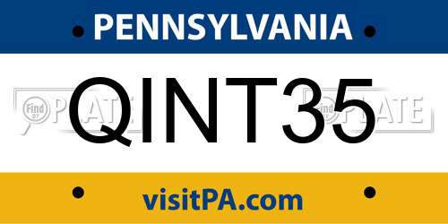 QINT35 Pennsylvania License Plate