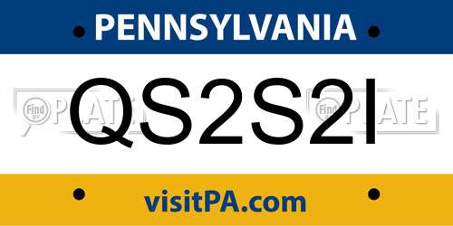 QS2S2I Pennsylvania License Plate